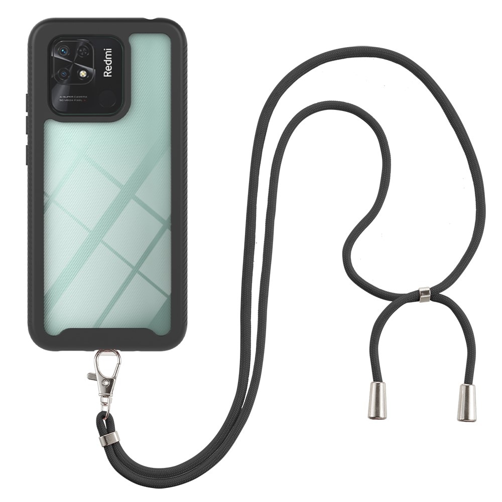 Full Cover Skal Halsband Xiaomi Redmi 10C svart