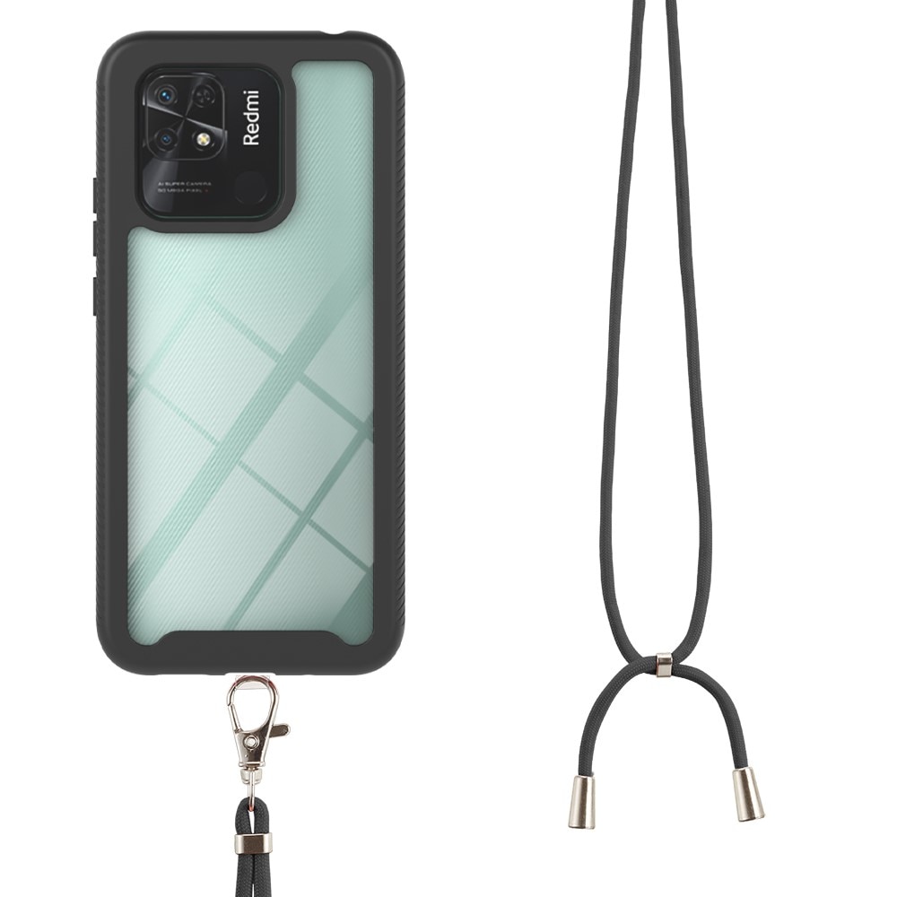 Full Cover Skal Halsband Xiaomi Redmi 10C svart