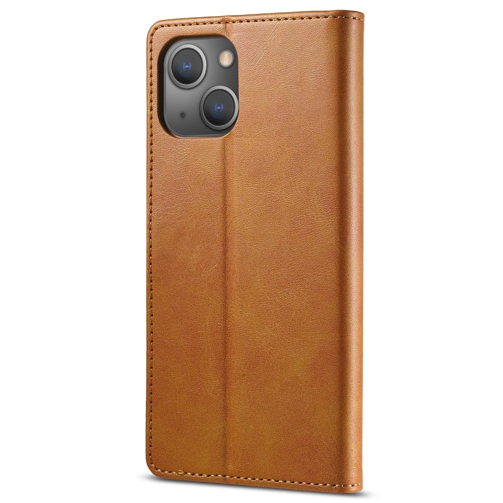 Plånboksfodral iPhone 14 Plus cognac
