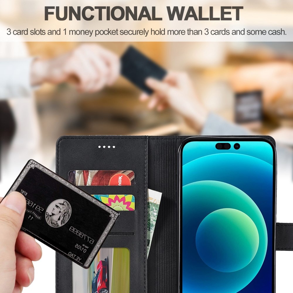Plånboksfodral iPhone 14 Plus svart