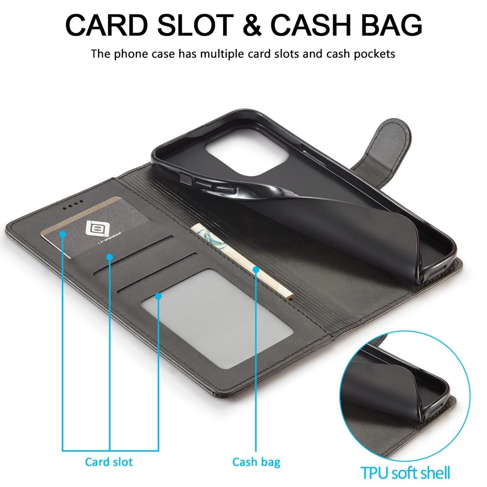 Plånboksfodral iPhone 14 Pro Max mörkgrå