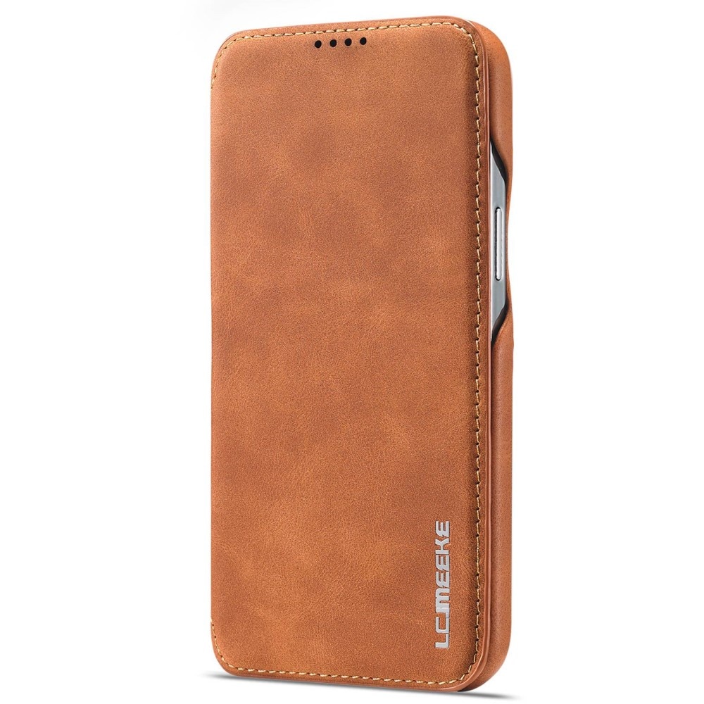 Slim Plånboksfodral iPhone 14 Pro cognac