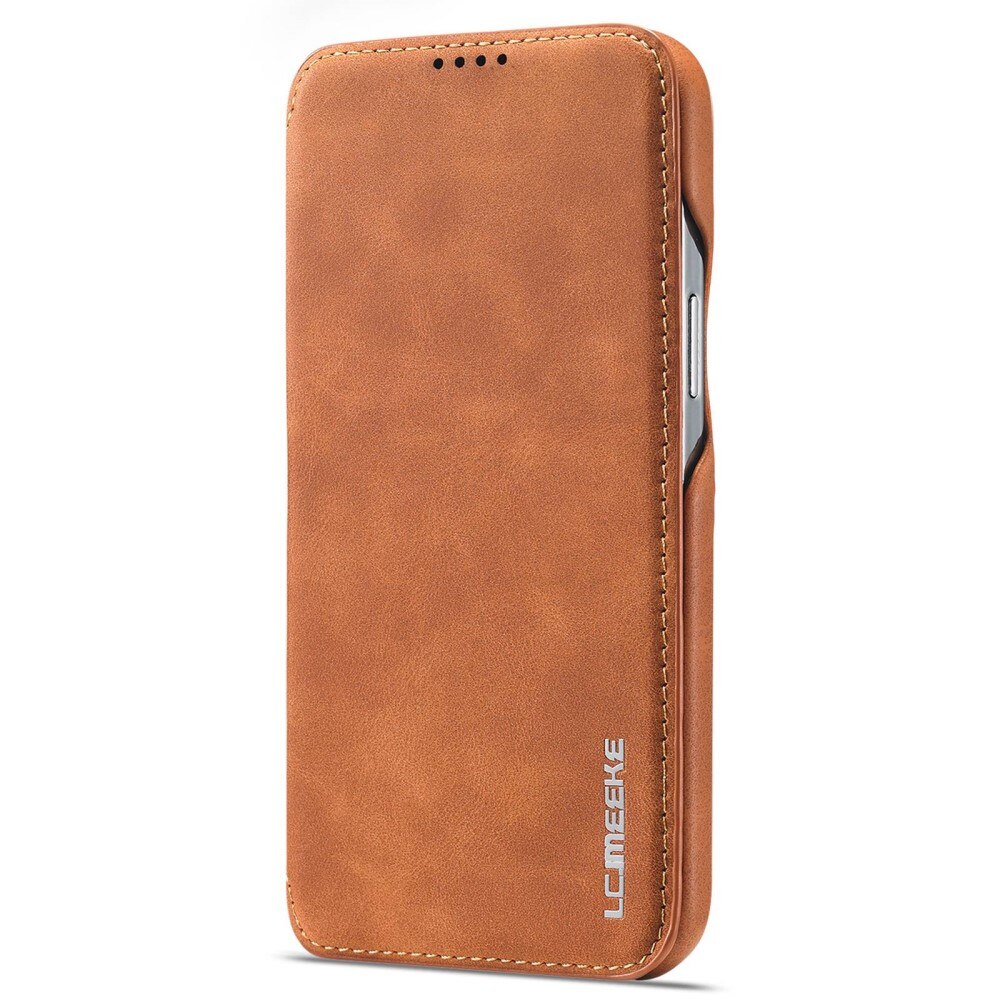 Slim Plånboksfodral iPhone 14 Pro Max cognac