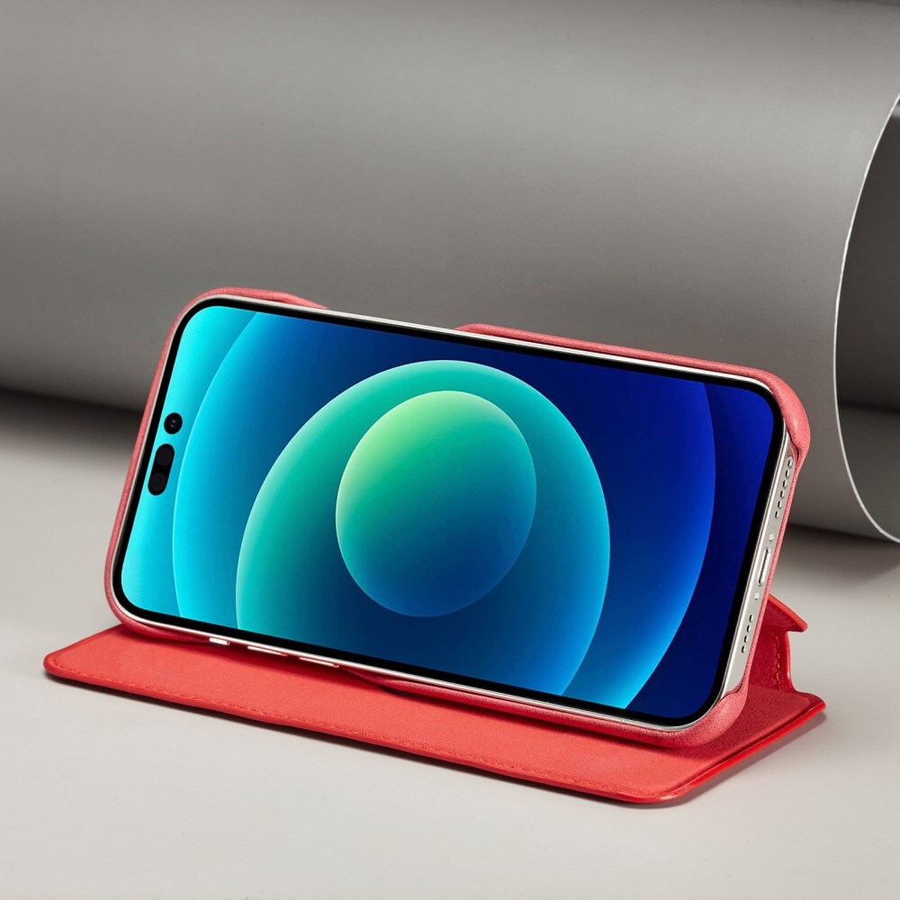 Slim Plånboksfodral iPhone 14 Pro Max röd