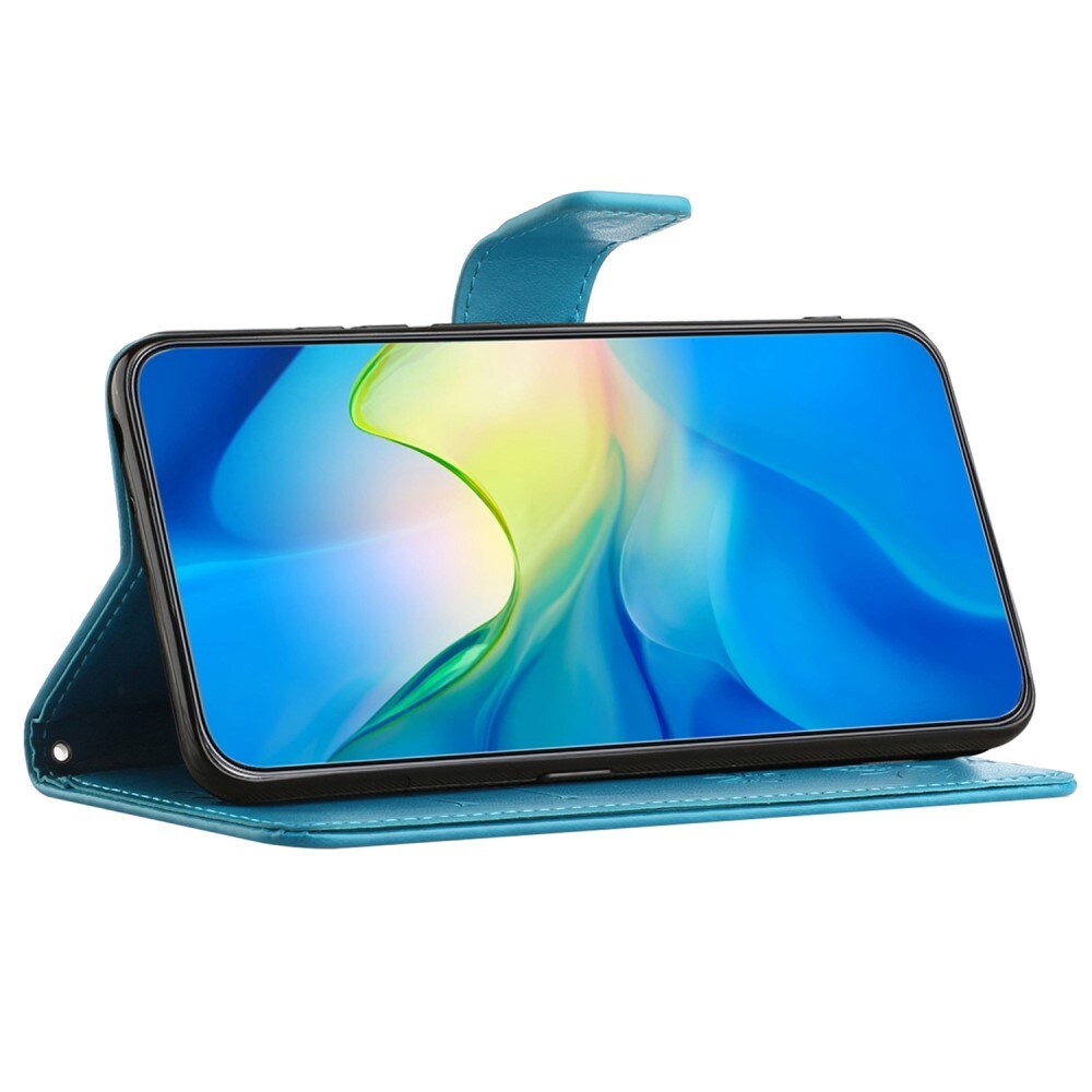 Läderfodral Fjärilar  OnePlus 10T Blå