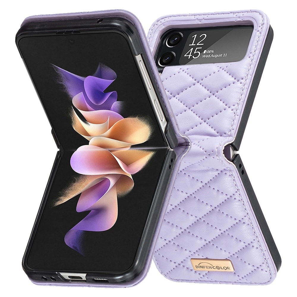 Fodral Samsung Galaxy Z Flip 4 Quilted lila