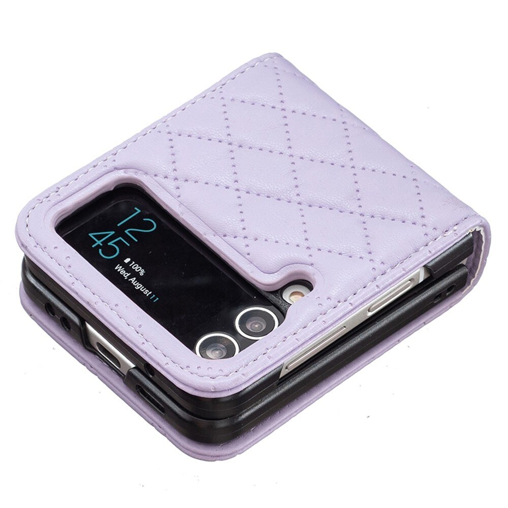 Fodral Samsung Galaxy Z Flip 4 Quilted lila