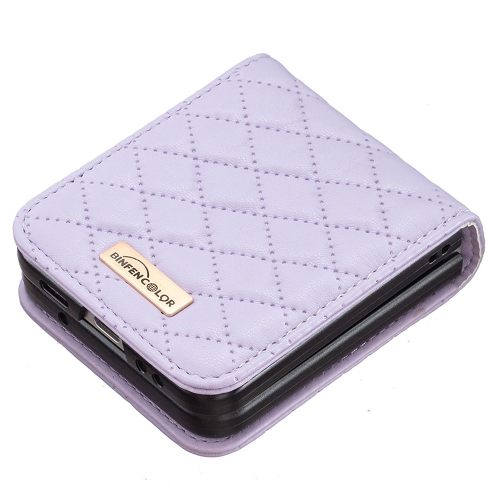 Fodral Samsung Galaxy Z Flip 4 Quilted lila