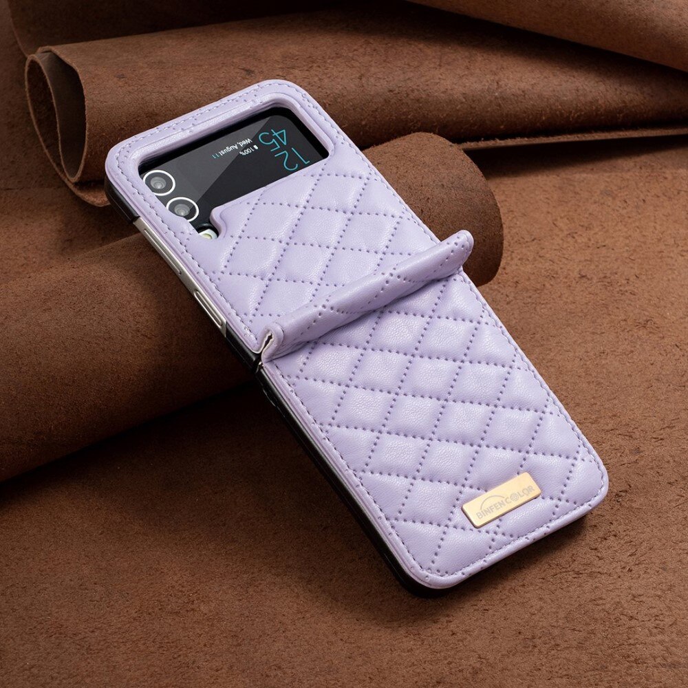 Fodral Samsung Galaxy Z Flip 4 Quilted lila