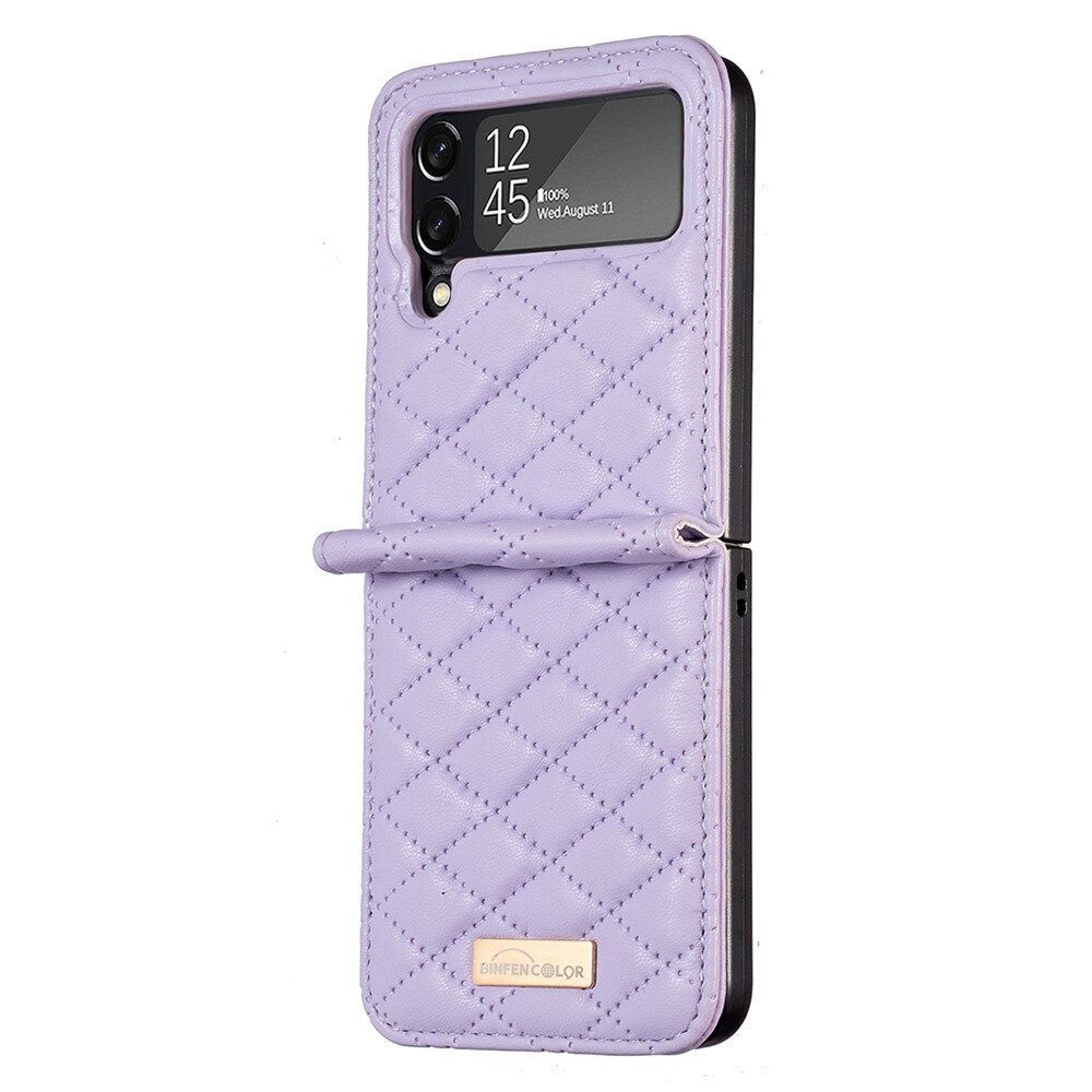 Fodral Samsung Galaxy Z Flip 4 Quilted lila