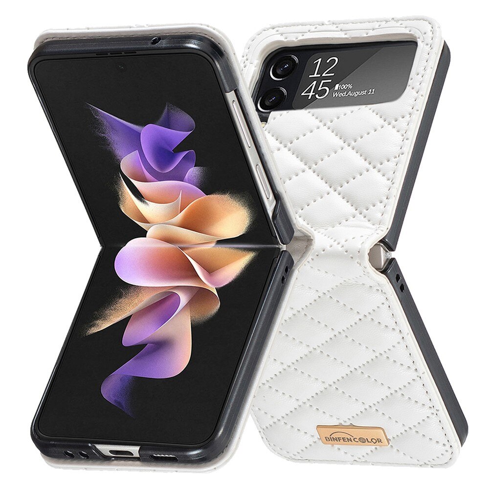 Fodral Samsung Galaxy Z Flip 4 Quilted vit