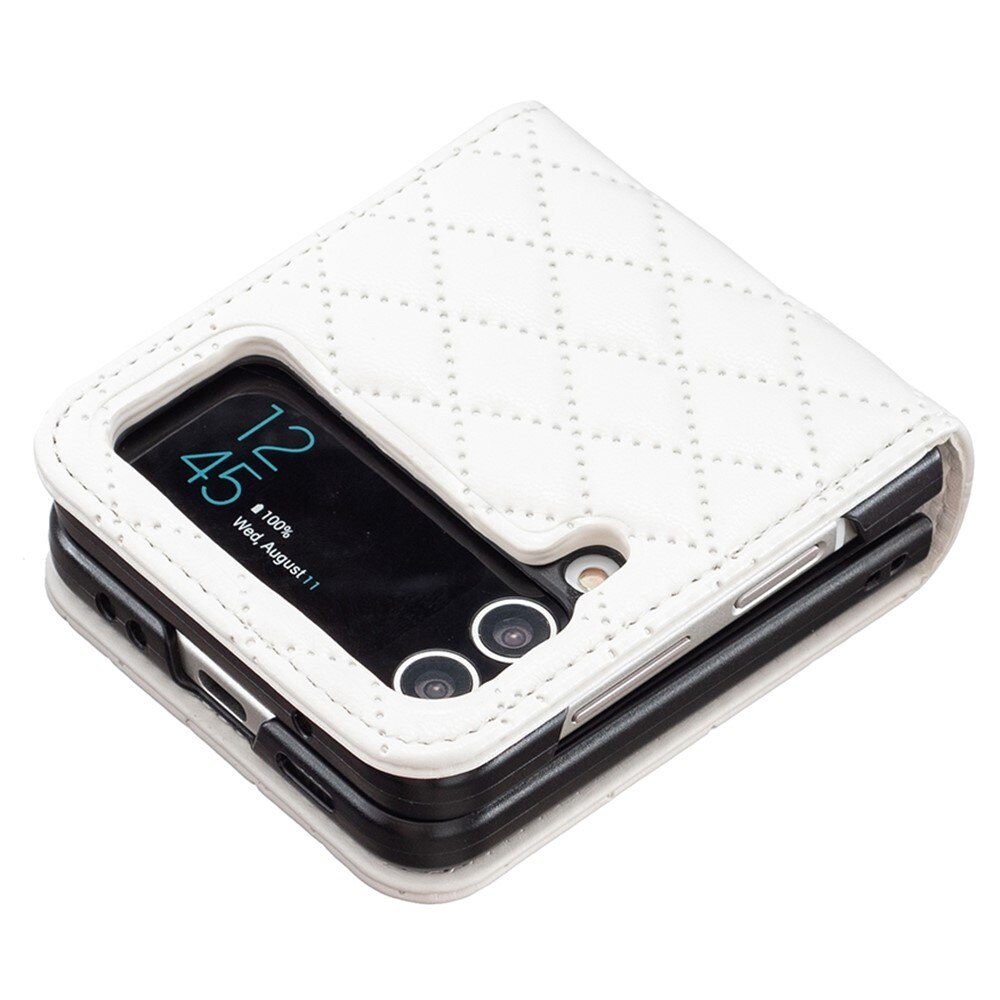 Fodral Samsung Galaxy Z Flip 4 Quilted vit