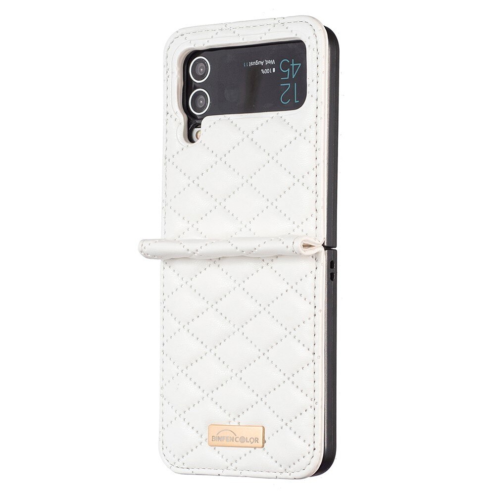 Fodral Samsung Galaxy Z Flip 4 Quilted vit