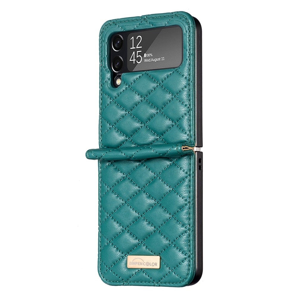 Fodral Samsung Galaxy Z Flip 4 Quilted grön