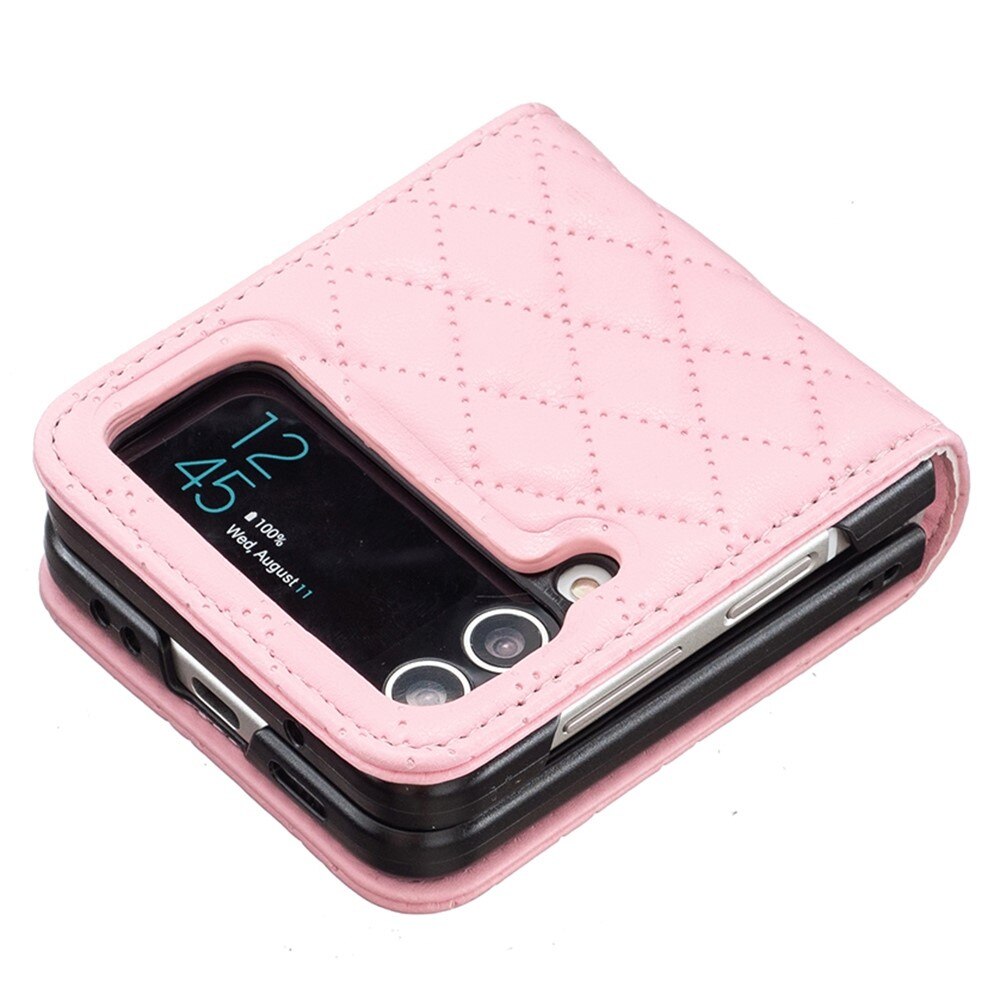 Fodral Samsung Galaxy Z Flip 4 Quilted rosa