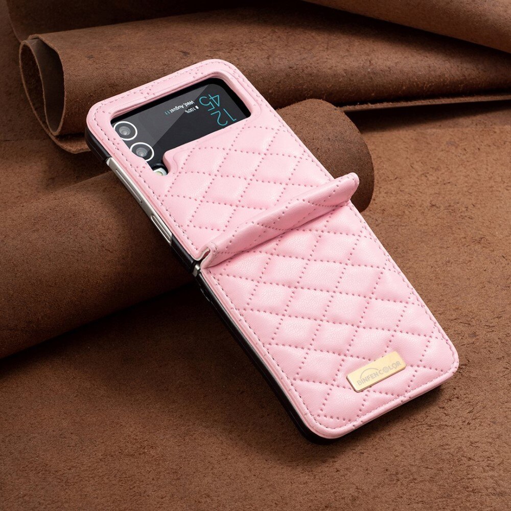 Fodral Samsung Galaxy Z Flip 4 Quilted rosa