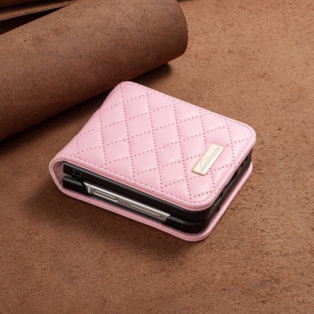 Fodral Samsung Galaxy Z Flip 4 Quilted rosa