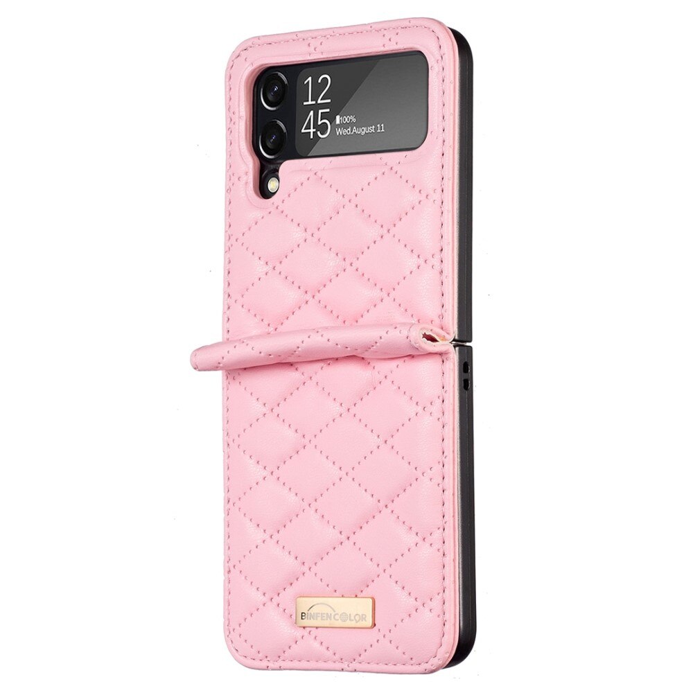 Fodral Samsung Galaxy Z Flip 4 Quilted rosa