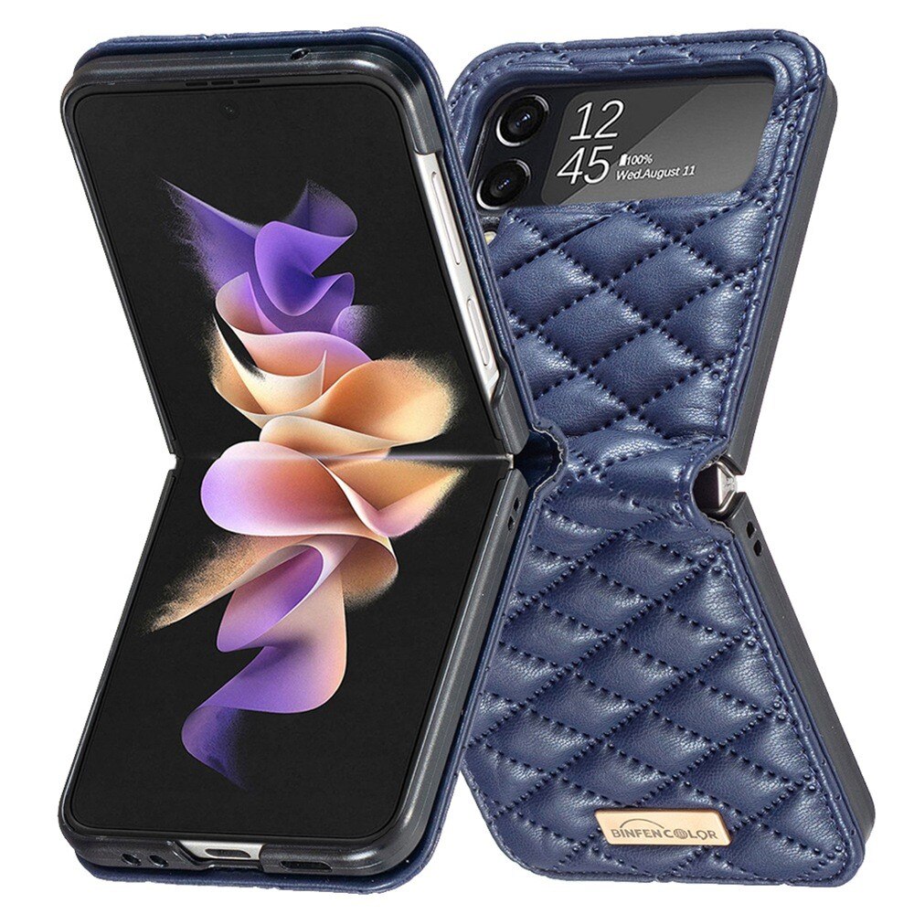 Fodral Samsung Galaxy Z Flip 4 Quilted blå