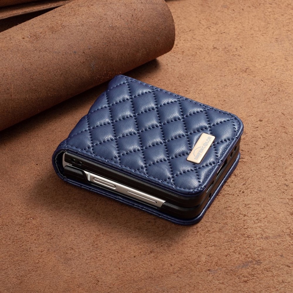 Fodral Samsung Galaxy Z Flip 4 Quilted blå