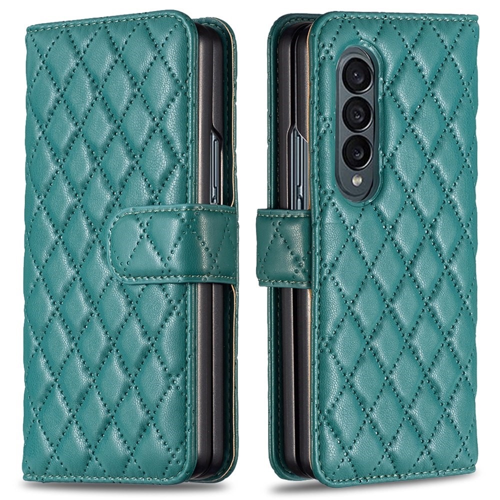 Plånboksfodral Samsung Galaxy Z Fold 4 Quilted grön