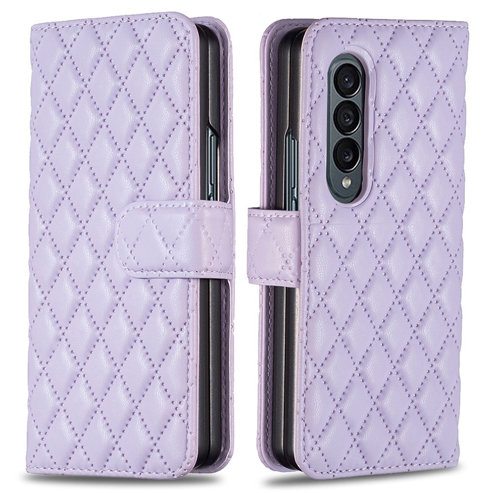 Plånboksfodral Samsung Galaxy Z Fold 4 Quilted lila