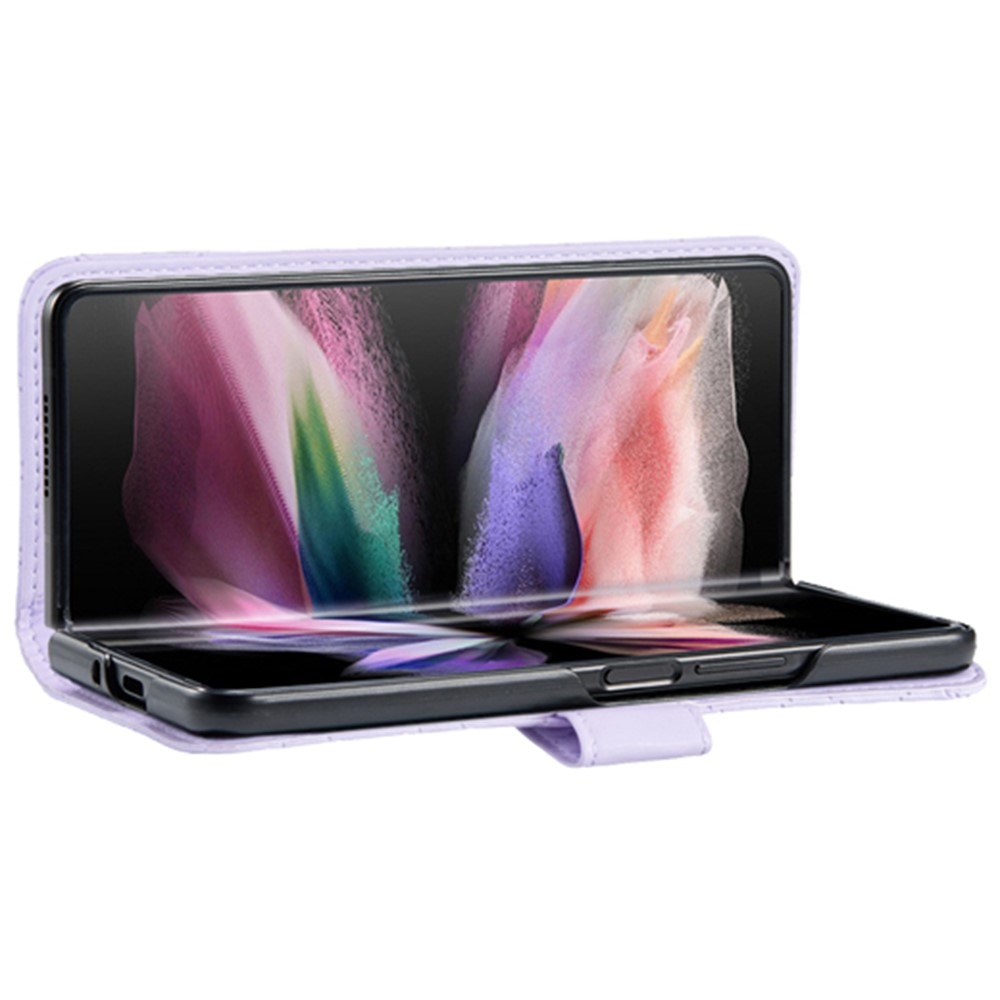 Plånboksfodral Samsung Galaxy Z Fold 4 Quilted lila
