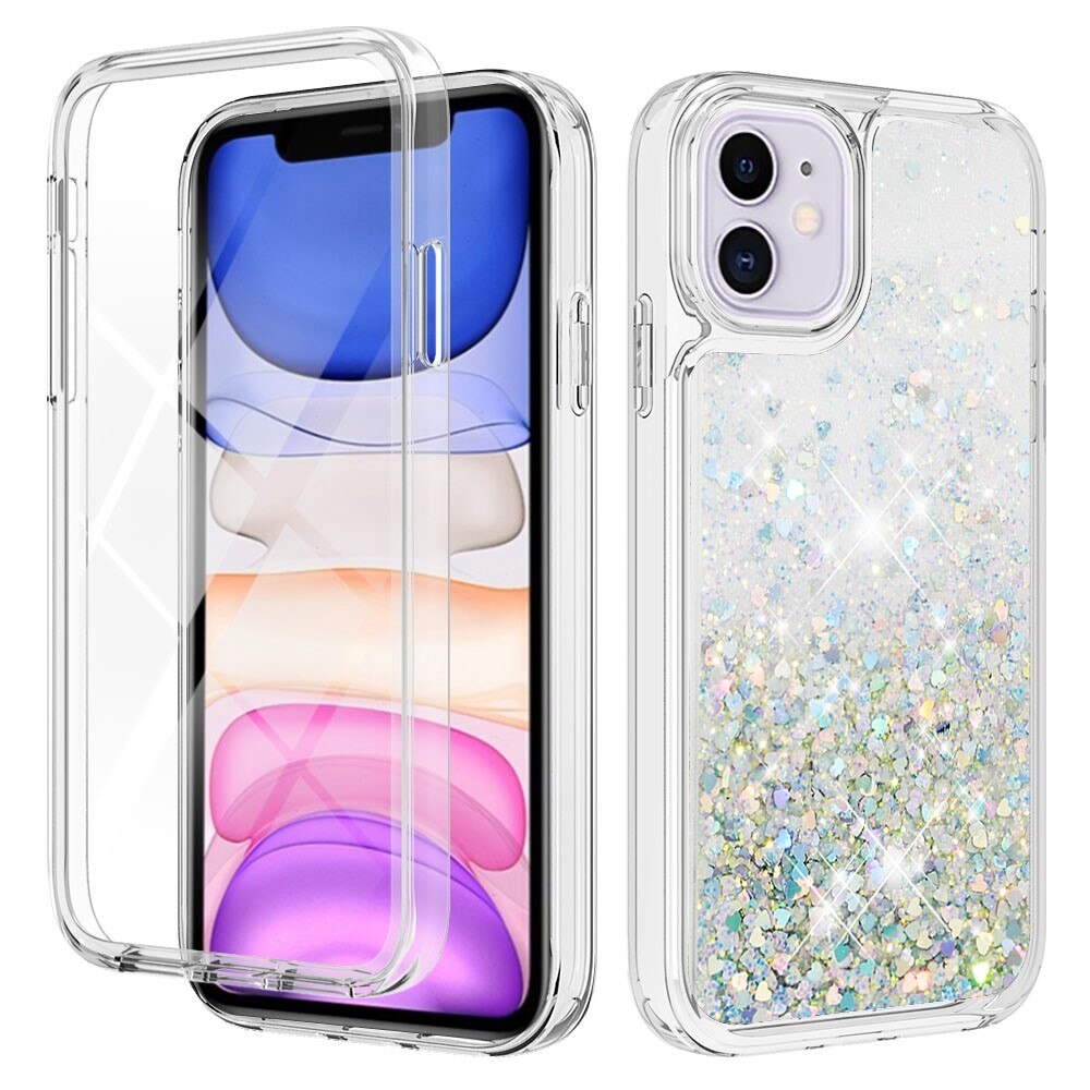 Full Protection Glitter Powder TPU Case iPhone 11 silver