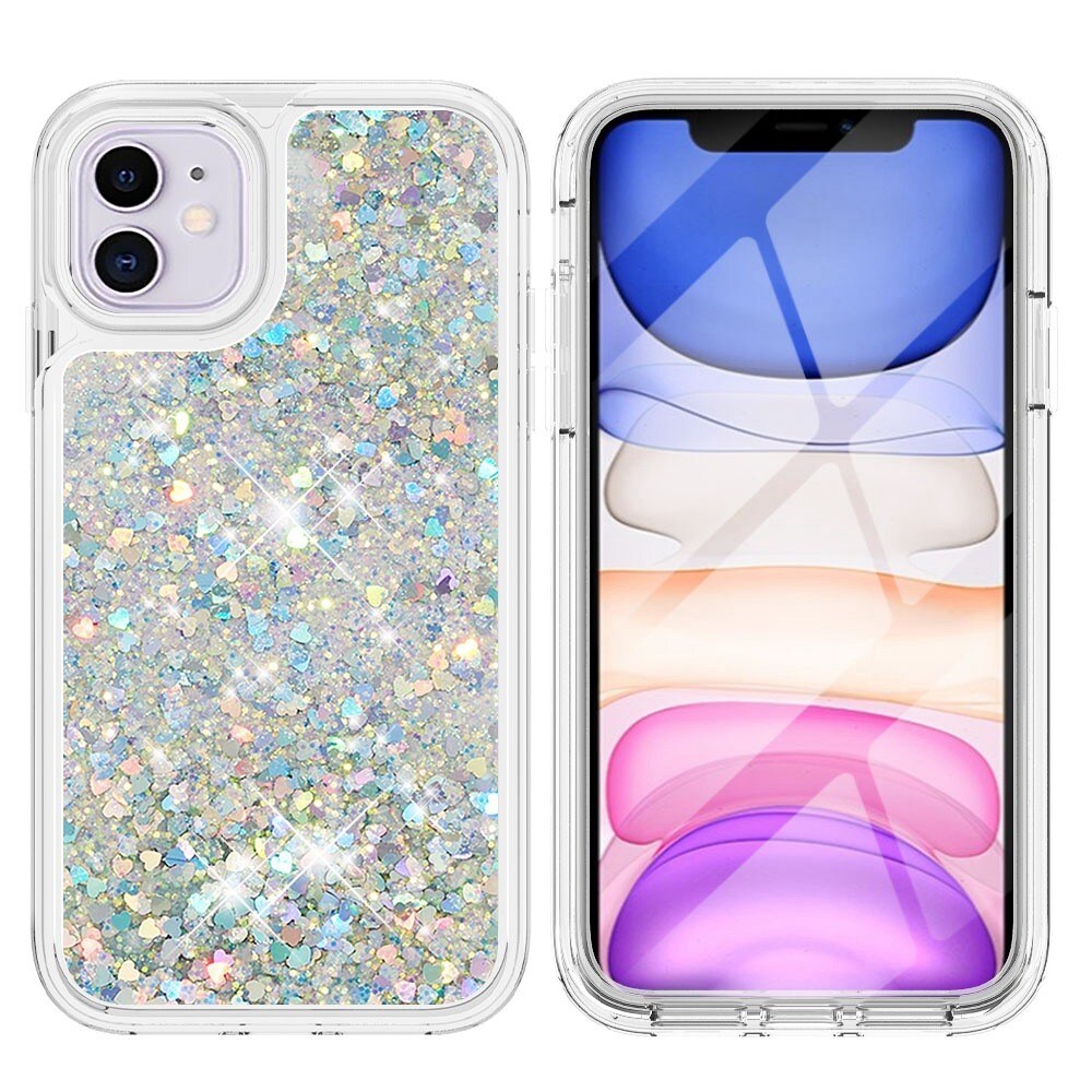Full Protection Glitter Powder TPU Case iPhone 11 silver