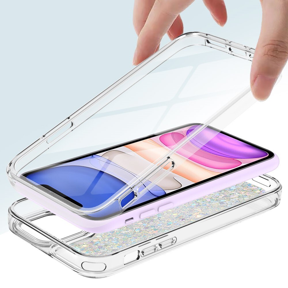 Full Protection Glitter Powder TPU Case iPhone 11 silver