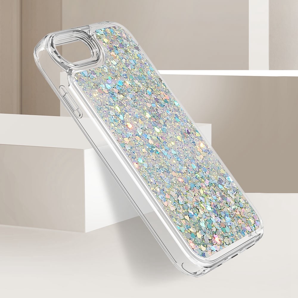Full Protection Glitter Powder TPU Case iPhone 7/8/SE silver