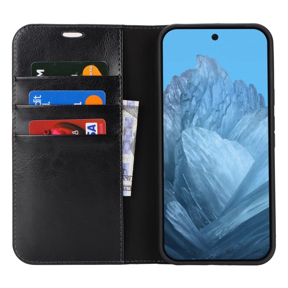 Mobilfodral Äkta Läder Google Pixel 9 Pro XL Svart
