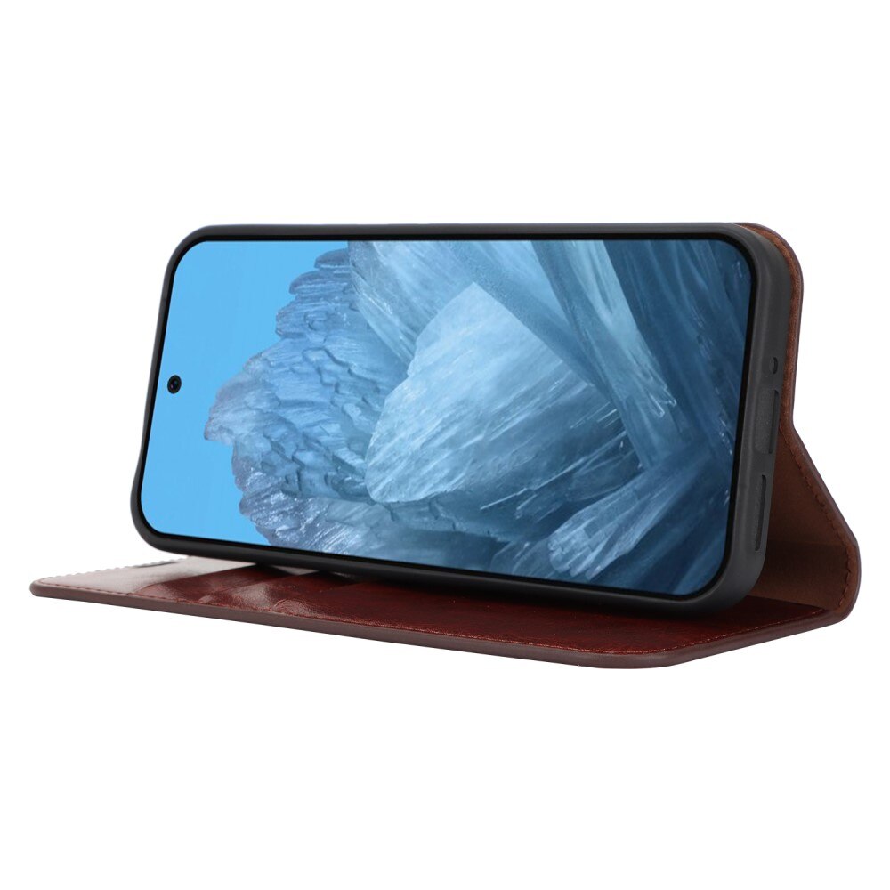 Mobilfodral Äkta Läder Google Pixel 10 Pro XL Mörkbrun