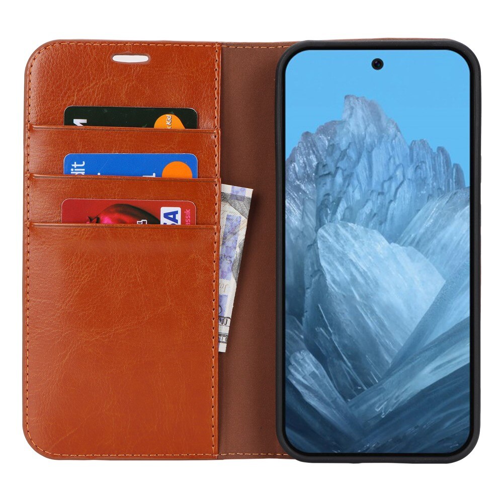 Mobilfodral Äkta Läder Google Pixel 10 Pro XL Brun