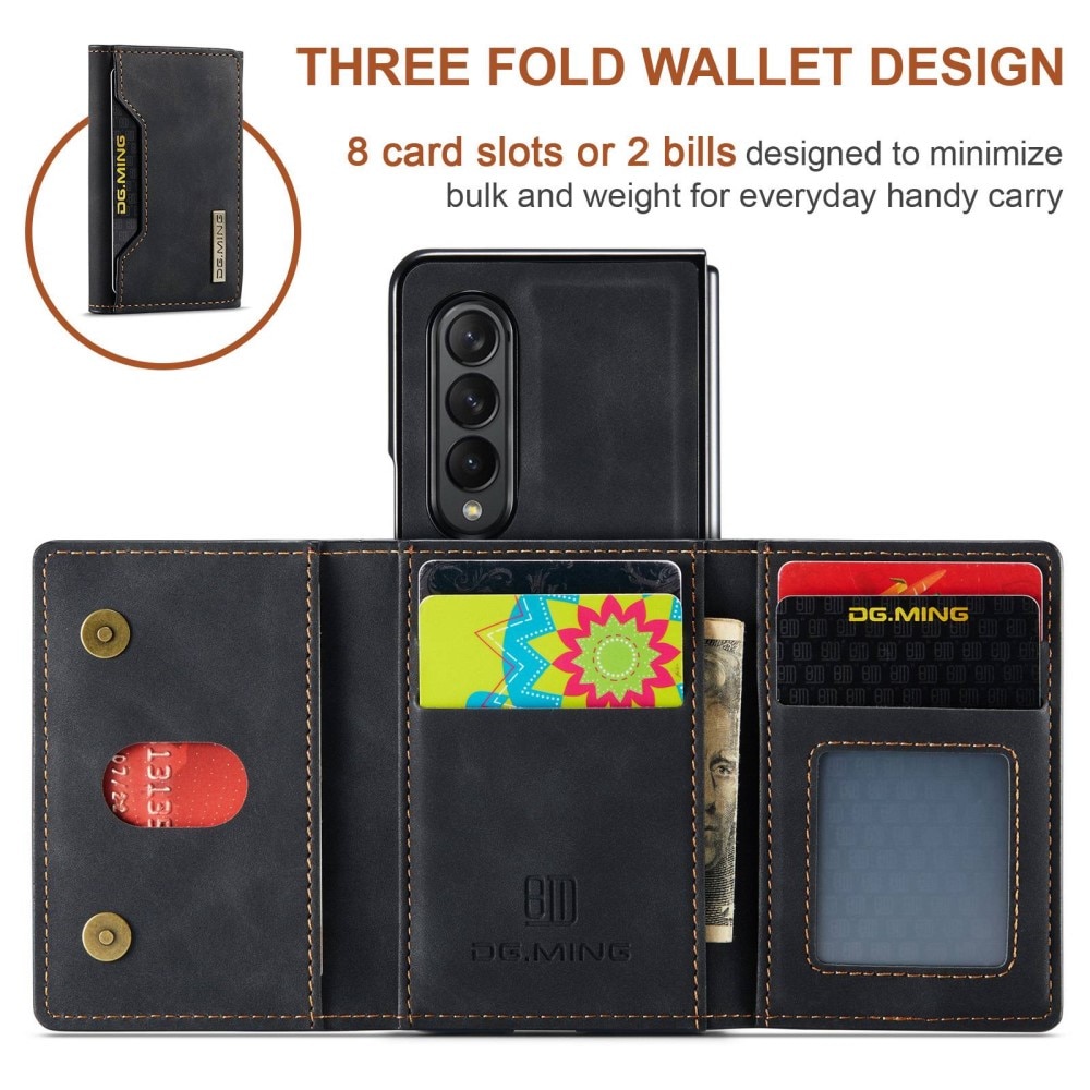 Magnetic Card Slot Case Samsung Galaxy Z Fold 3 Black