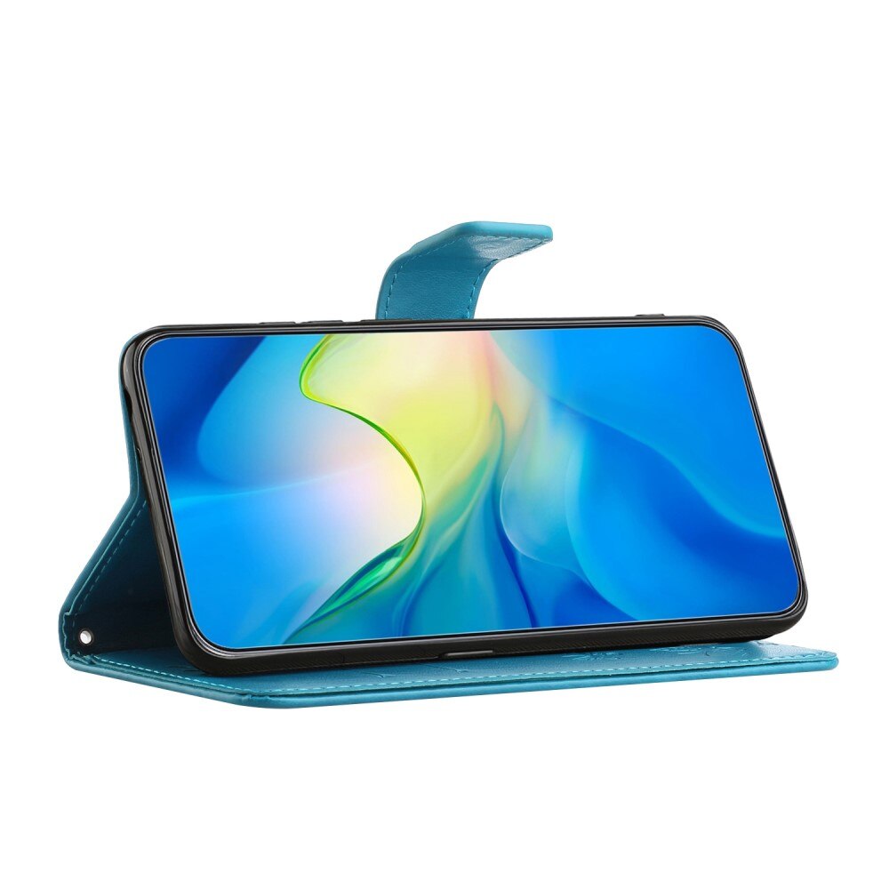 Läderfodral Fjärilar Samsung Galaxy A04 Blå