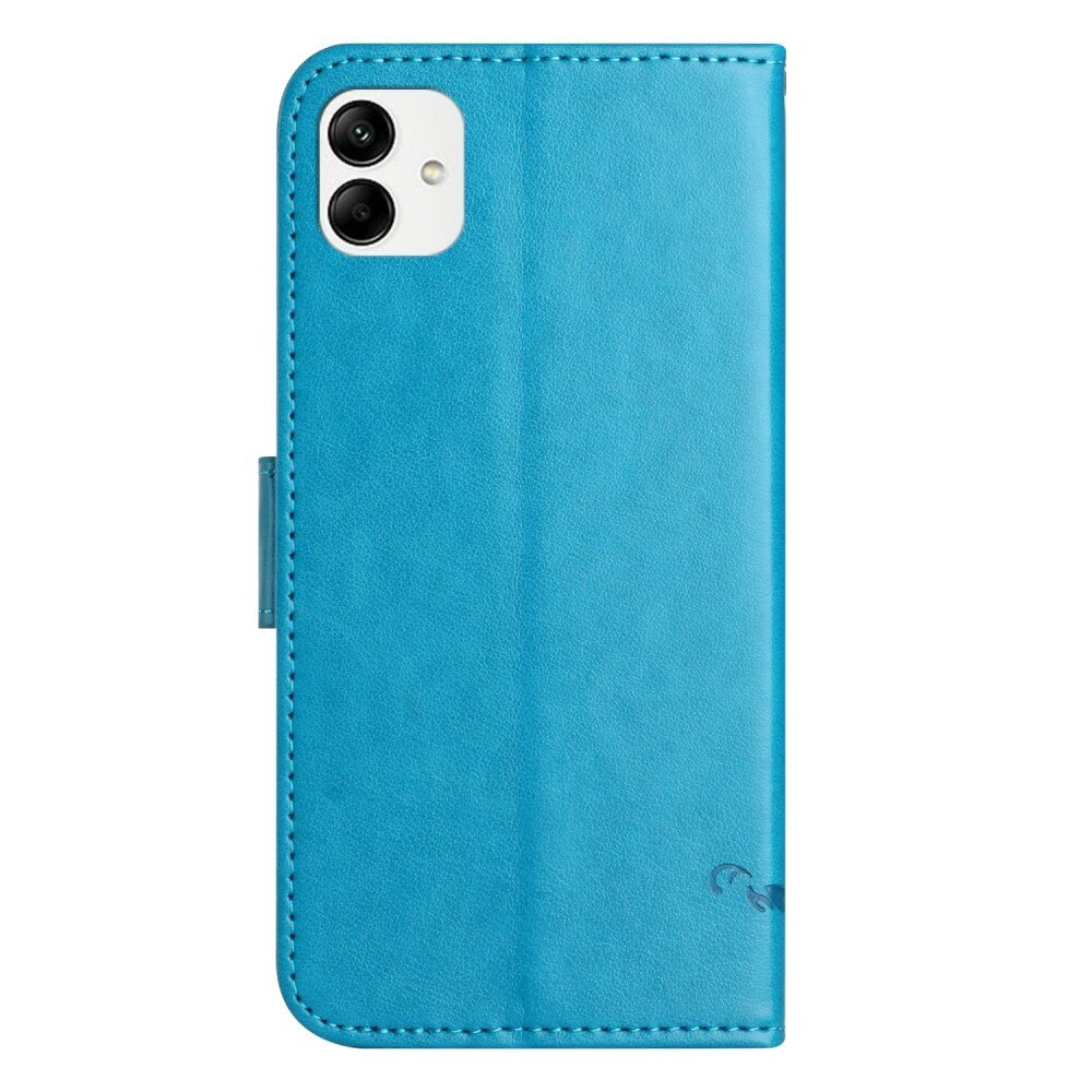 Läderfodral Fjärilar Samsung Galaxy A04 Blå
