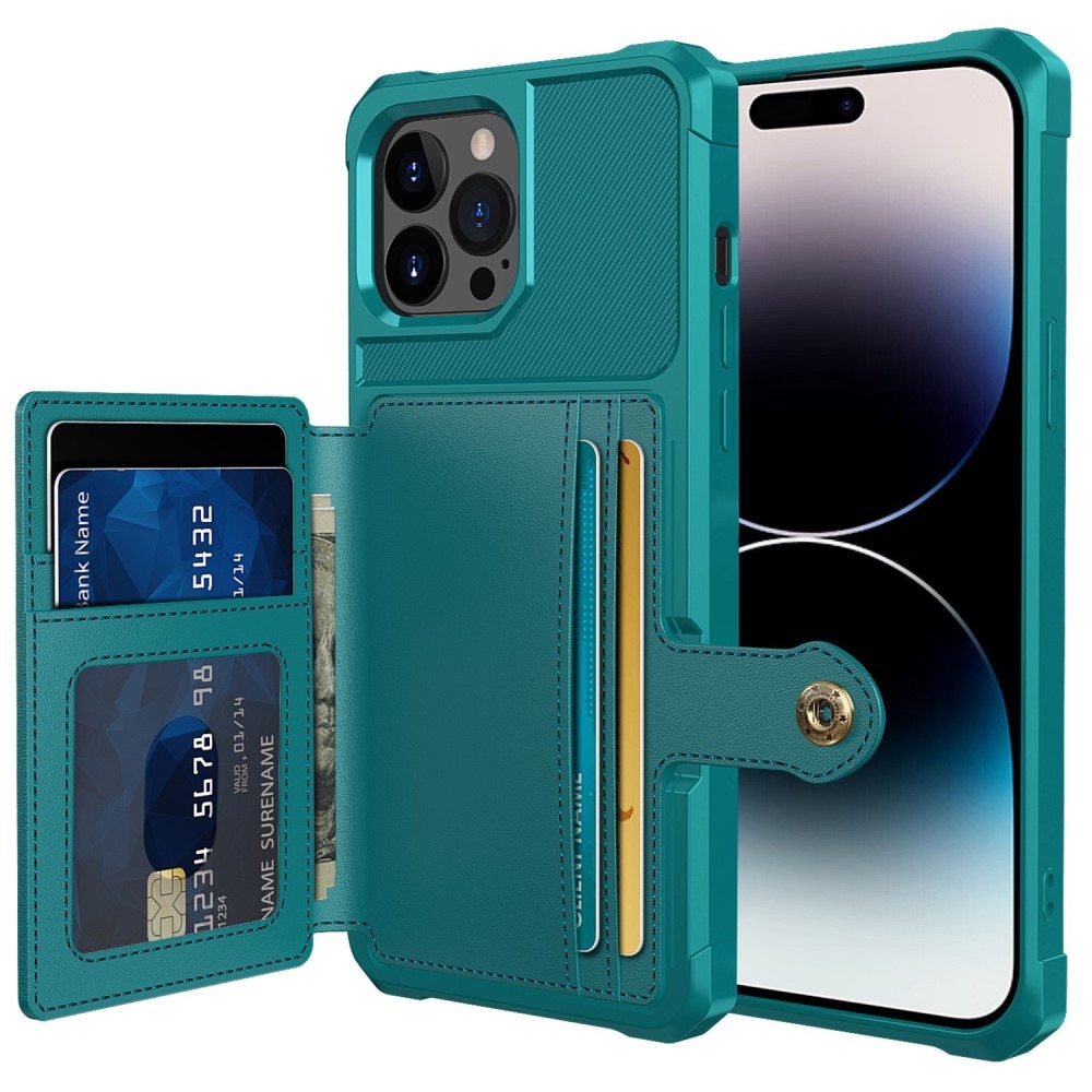 Tough Multi-slot Case iPhone 14 Pro grön