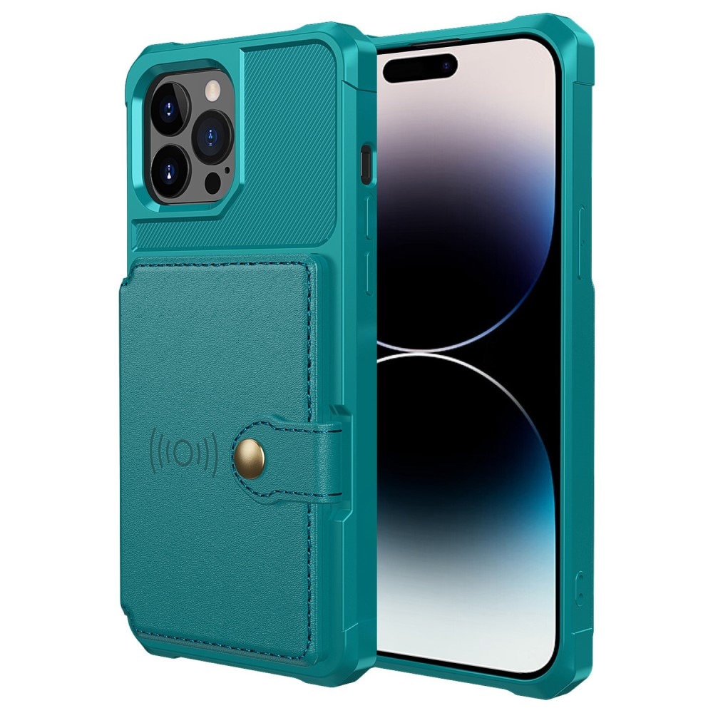 Tough Multi-slot Case iPhone 14 Pro grön