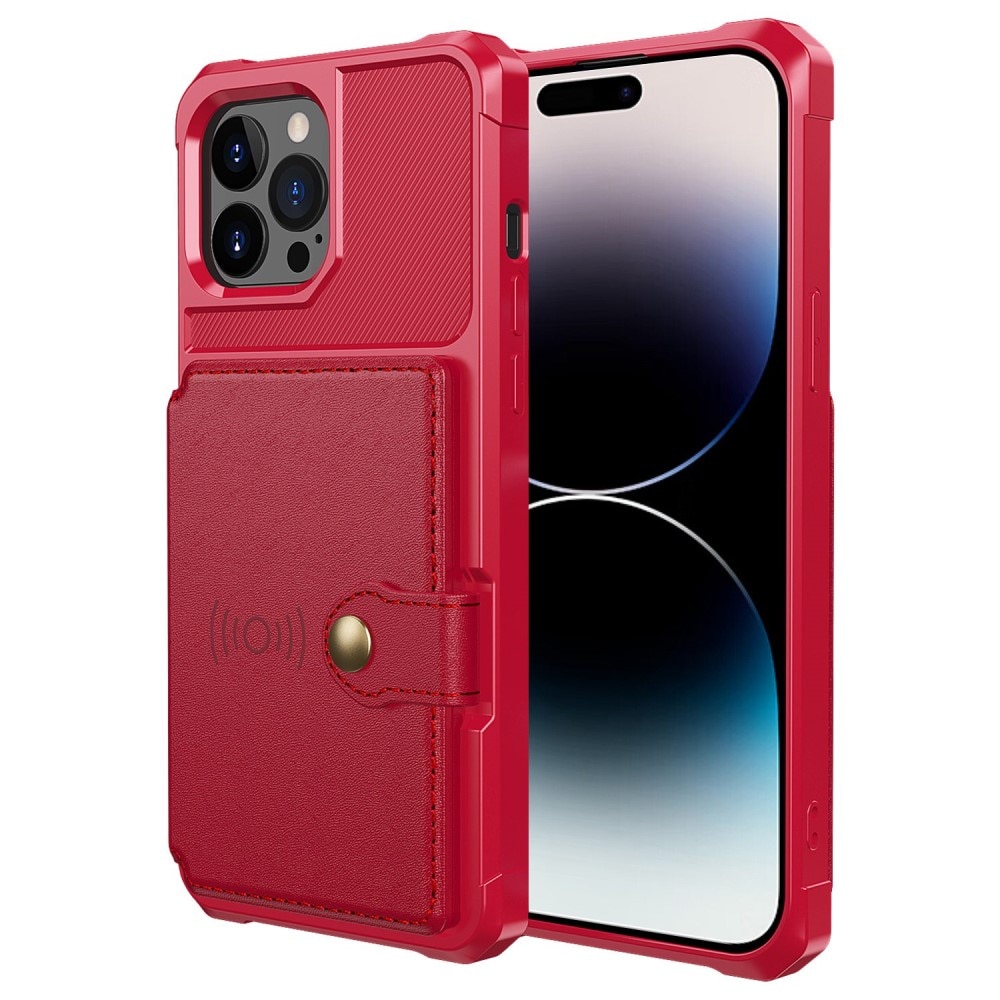 Tough Multi-slot Case iPhone 14 Pro röd