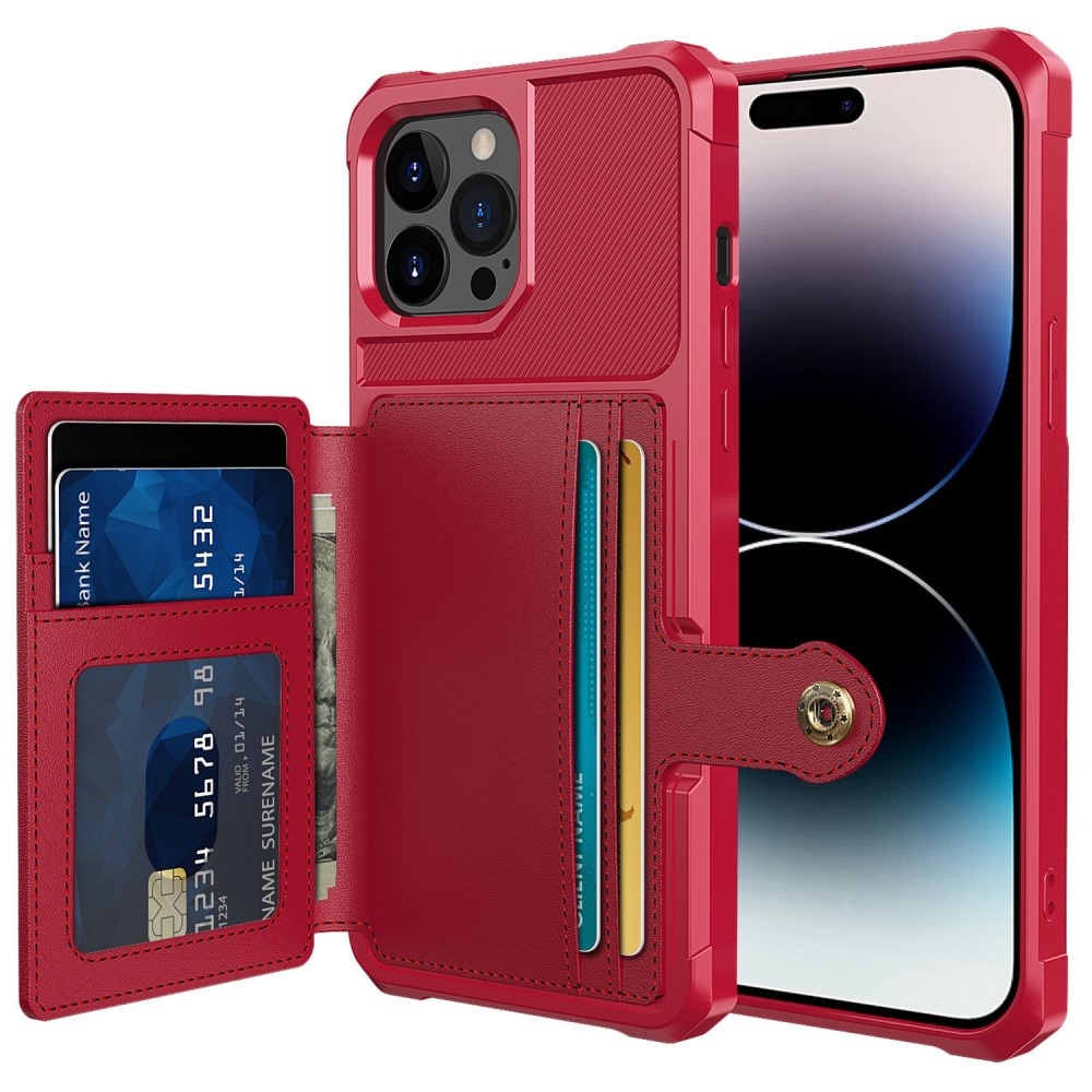 Tough Multi-slot Case iPhone 14 Pro Max röd