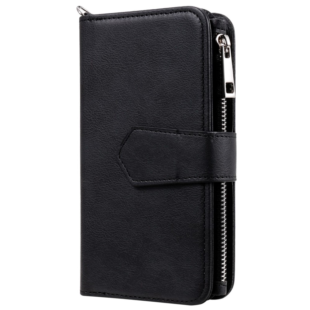 Zipper Magnet Wallet iPhone 14 Pro svart