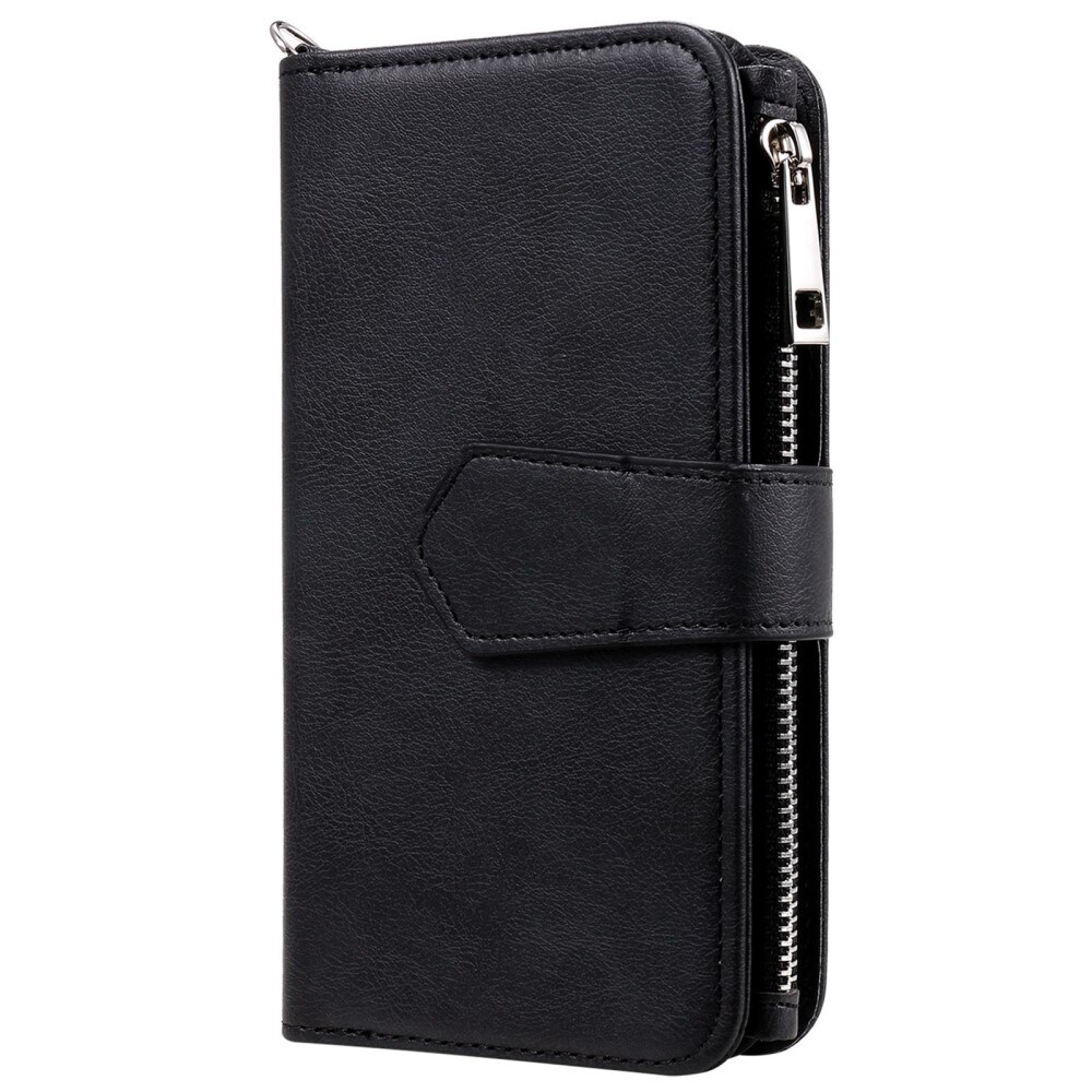 Zipper Magnet Wallet iPhone 14 Pro Max svart