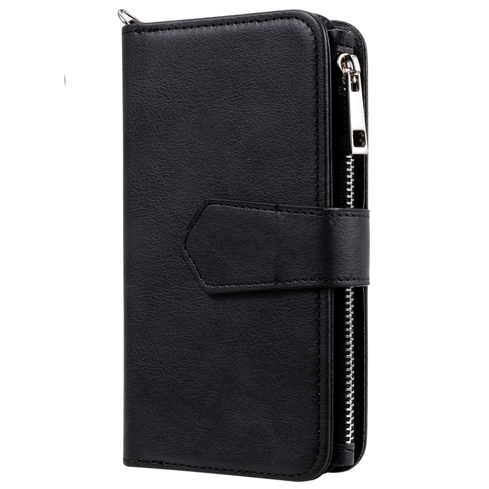 Zipper Magnet Wallet iPhone 14 svart