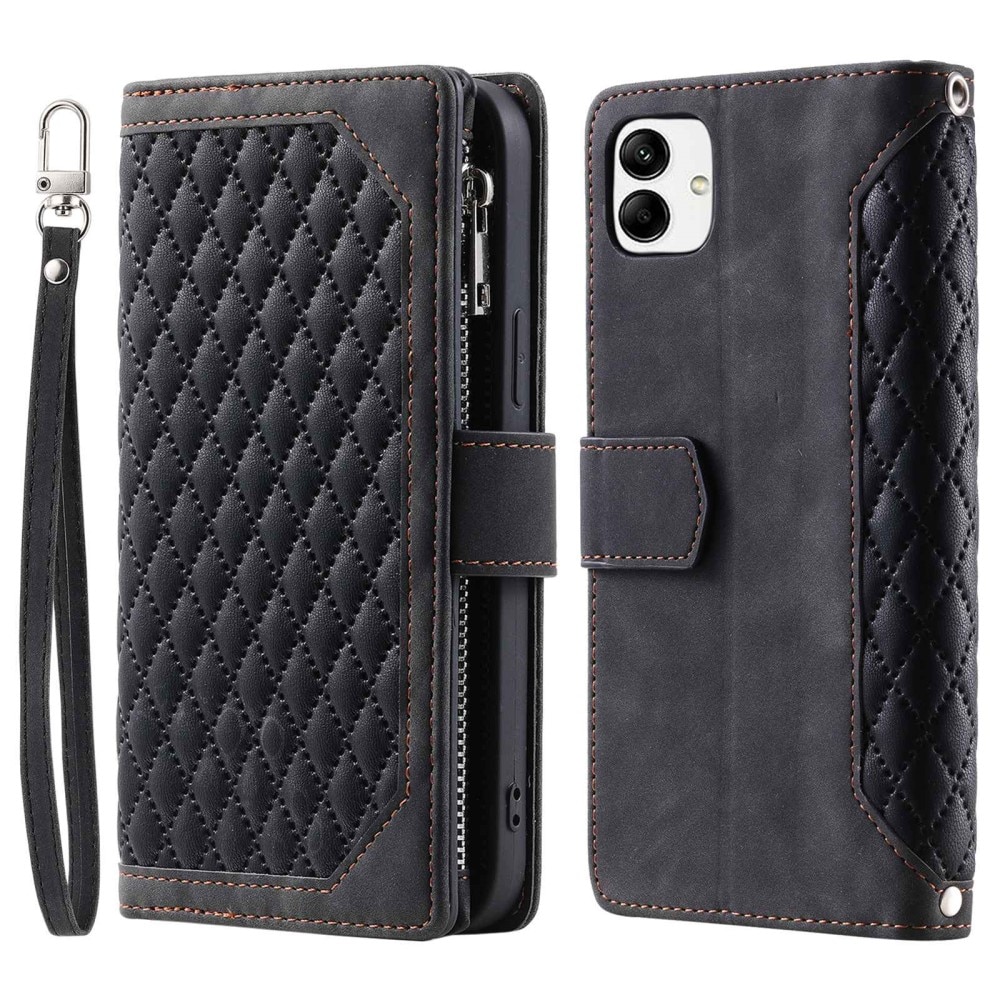 Plånboksväska Samsung Galaxy A04 Quilted svart