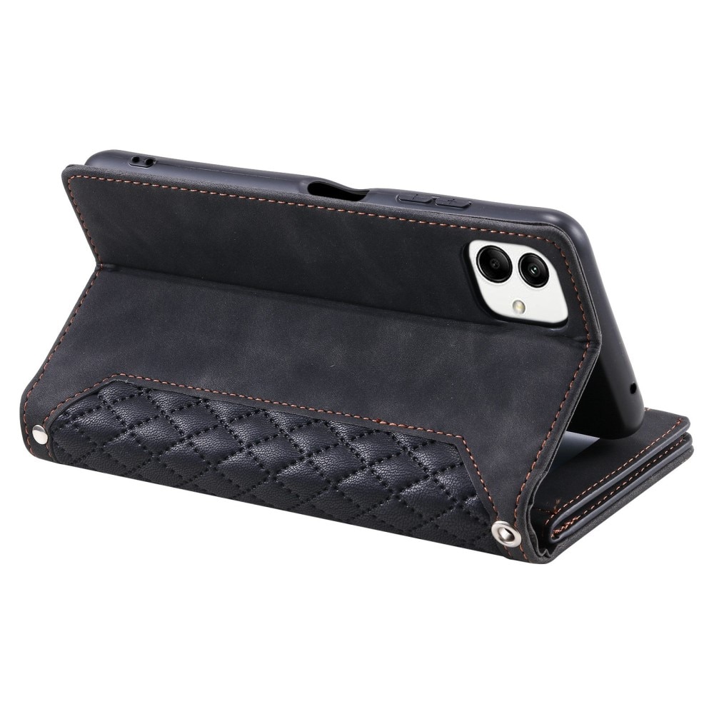 Plånboksväska Samsung Galaxy A04 Quilted Svart