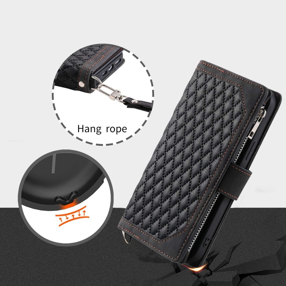 Plånboksväska Samsung Galaxy A04 Quilted Svart