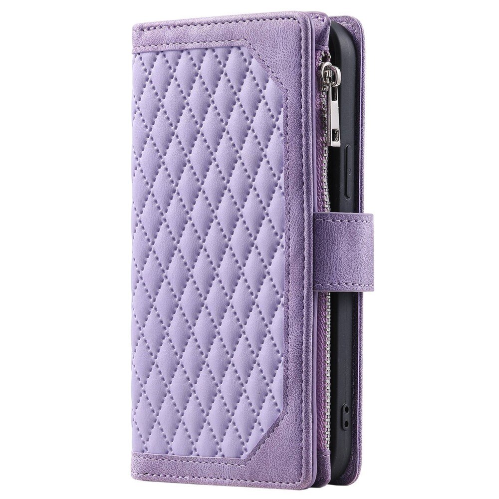 Plånboksväska Samsung Galaxy A04 Quilted Lila