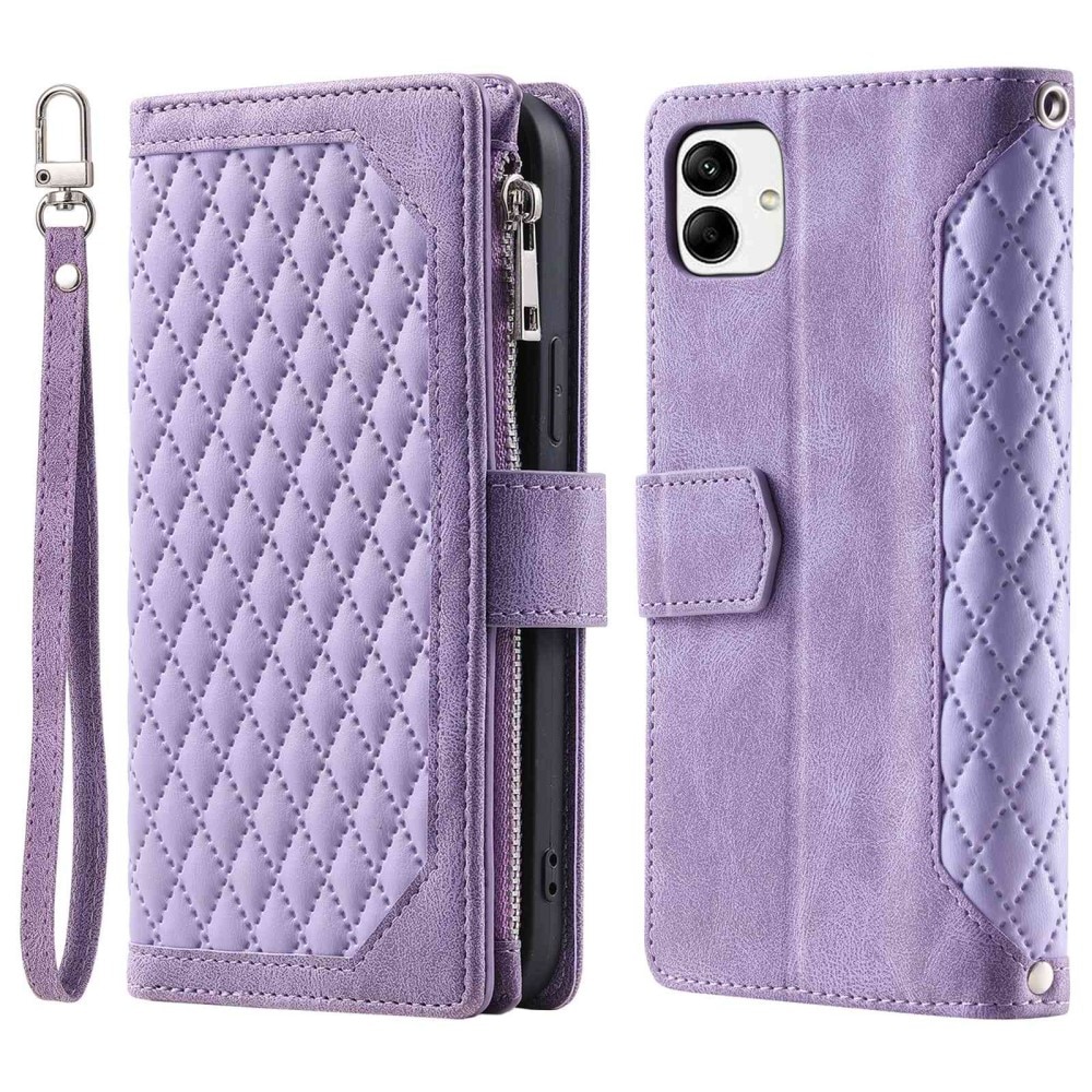 Plånboksväska Samsung Galaxy A04 Quilted lila