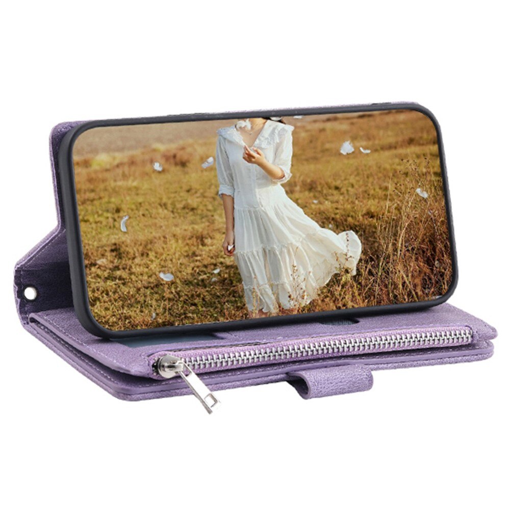 Plånboksväska Samsung Galaxy A04 Quilted Lila